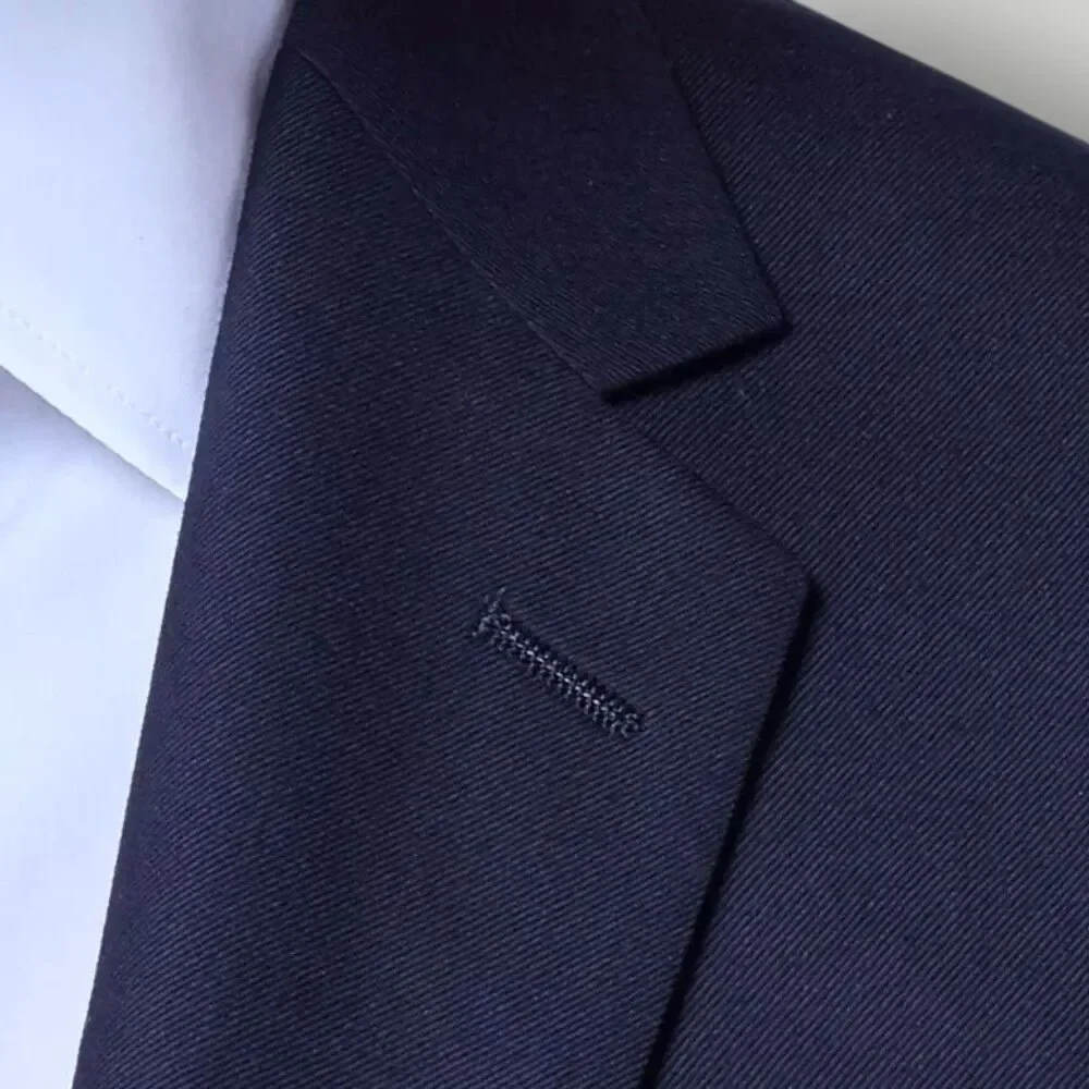 JOSEPH ABBOUD Mens 2 PIECE SUIT Blazer Jacket 42S Pant 36Wx29L Navy Blue Wool